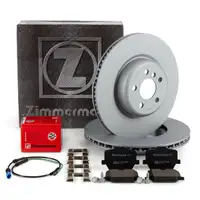 ZIMMERMANN Bremsscheiben + Bel&auml;ge + Sensor f&uuml;r BMW G20 G21 G22 Z4 mit M-Sportbremse hinten