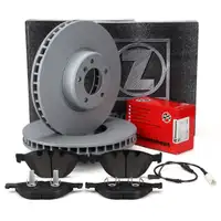 ZIMMERMANN Bremsscheiben + Bel&auml;ge Sensor f&uuml;r BMW 5er E60 E61 535d 6er E63 650i 635d vorne