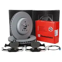 ZIMMERMANN Bremsscheiben + Bel&auml;ge + Sensor f&uuml;r BMW X3 G01 X4 G02 ohne M-Sportbremse vorne