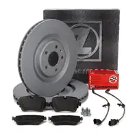 ZIMMERMANN Bremsscheiben + Bremsbel&auml;ge + Sensor f&uuml;r AUDI A8 4N Q7 Q8 4M VW Touareg hinten