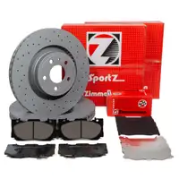 Zimmermann SPORT Brake Discs + Brake Pads for FORD Mustang MK6 with reinforced front