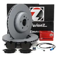 Zimmermann FORMULA F Bremsscheiben + Bel&auml;ge + Semsor f&uuml;r BMW G30 G32 G11 G12 X5 G05 hinten