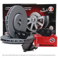 Zimmermann FORMULA Z Bremsscheiben + Bel&auml;ge f&uuml;r VW PASSAT B5 4.0 W8 4motion PR-1LC vorne