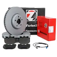 Zimmermann FORMULA F brake discs + Pads for BMW X7 G07 xDrive 40i 30d (Front)