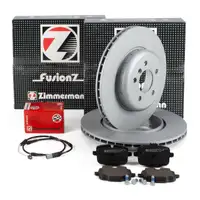 Zimmermann FORMULA F Bremsscheiben + Bel&auml;ge + Sensor f&uuml;r BMW 5er F10 6er F12 F13 hinten