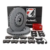 Zimmermann FORMULA Z Brake Discs + Brake Pads + Sensor for AUDI RS3 8Y PR-1LH/1LF (Front)