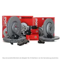 Zimmermann SPORT Bremsscheiben + Bel&auml;ge + Sensor f&uuml;r AUDI 8P SKODA 2 vorne + hinten