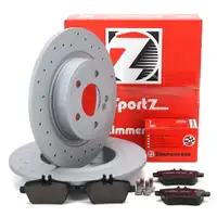 Zimmermann SPORT Bremsscheiben + Bremsbeläge MERCEDES W176 W246 C117 X117 X156 hinten