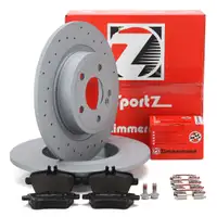 Zimmermann SPORT Bremsscheiben + Bremsbel&auml;ge f&uuml;r MERCEDES W176 W246 C117 X117 X156 hinten