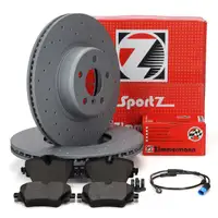 Zimmermann SPORT Brake Discs + Pads + Sensor for BMW X3 G01 and X4 (non-M models) &ndash; Front