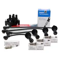 DELPHI Z&uuml;ndspule BREMI Z&uuml;ndkabelsatz 4x ORIGINAL Z&uuml;ndkerzen f&uuml;r FORD Fiesta 4 1.25-1.7 16V