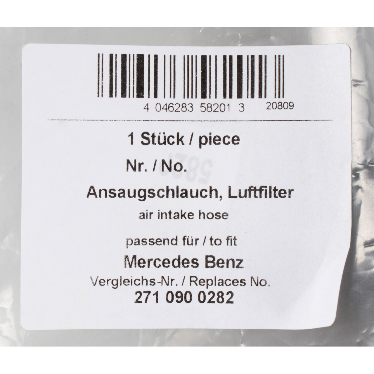 AIC 58201 Ansaugschlauch Luftfilter MERCEDES W203 CLC CL203 CLK C209 M271 2710900282