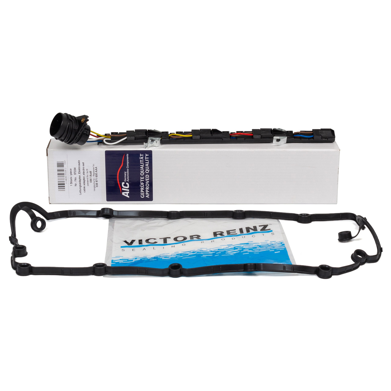 AIC Adapter Leitungssatz Pumpe-Düse + VICTOR REINZ Ventildeckeldichtung VW T5 1.9 TDI