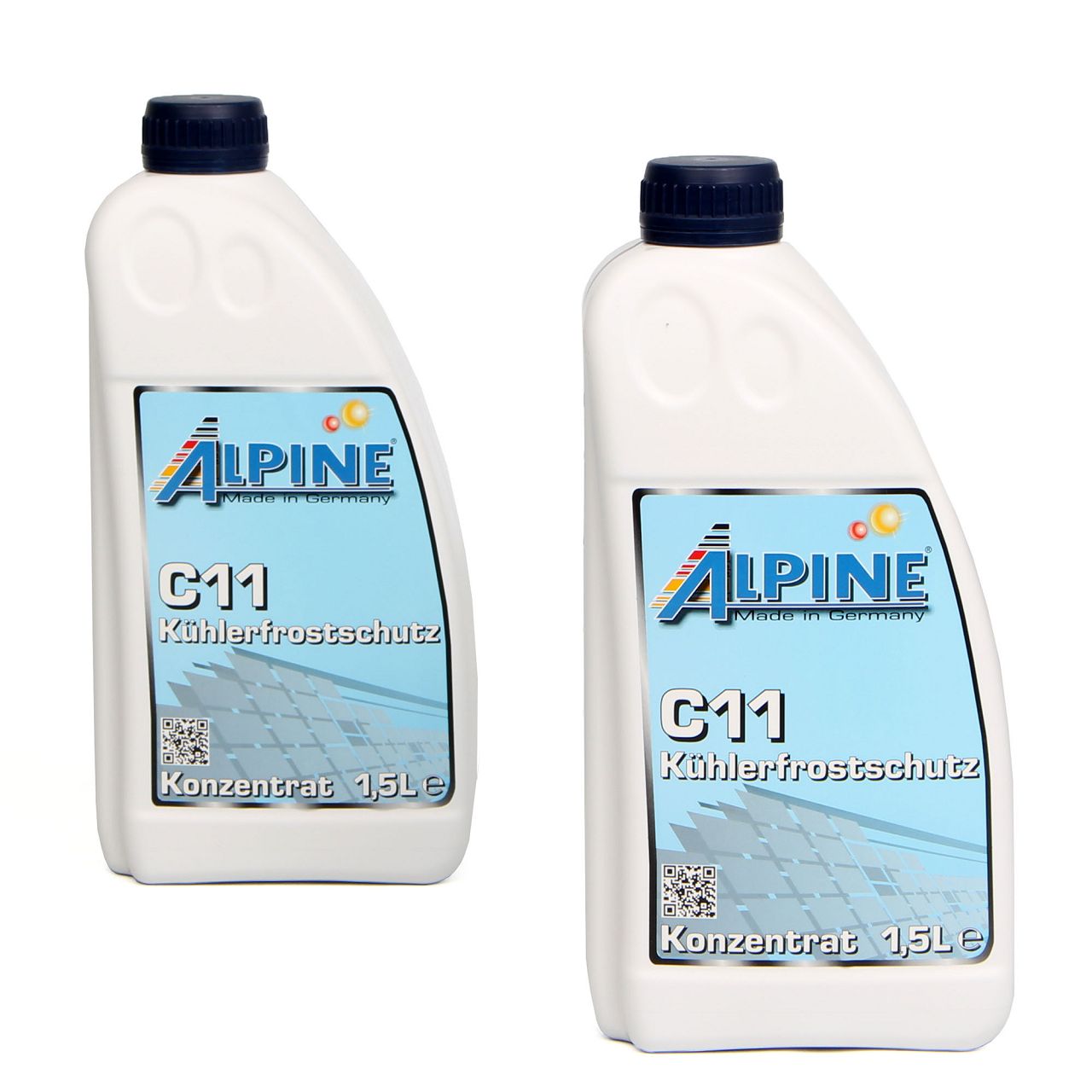 2x 1,5L ALPINE Frostschutz Kühler Kühlerfrostschutz Konzentrat C11 G11 BLAU