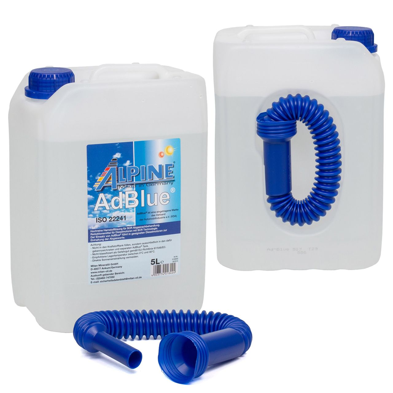 2x 5L = 10 Liter ALPINE AdBlue® NOX-Reduktionsmittel Harnstofflösung inkl. Ausgießer