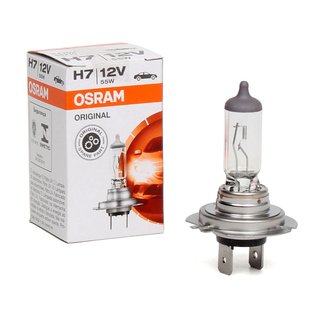 OSRAM Lampe Halogenlampe H7 ORIGINAL LINE 12V 55W (1 Stück) PX26d 64210