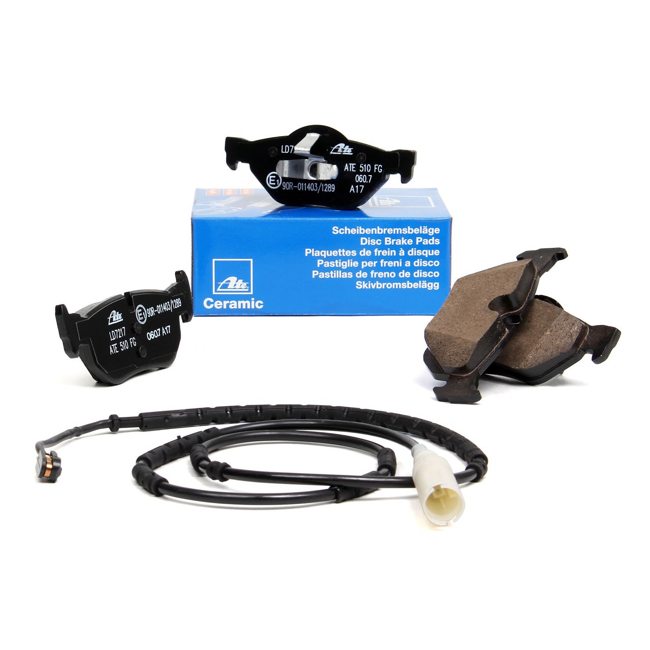 ATE Ceramic Bremsbel&auml;ge + Warnkontaktsensor f&uuml;r BMW X1 E84 16-35i 16-25d ab 03.2010 hinten