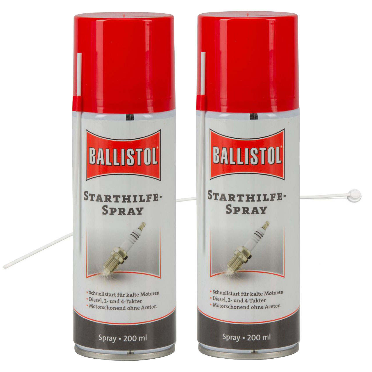 BALLISTOL Startwunder Spray Starthilfespray Starterspray 400ml + Verlängerung