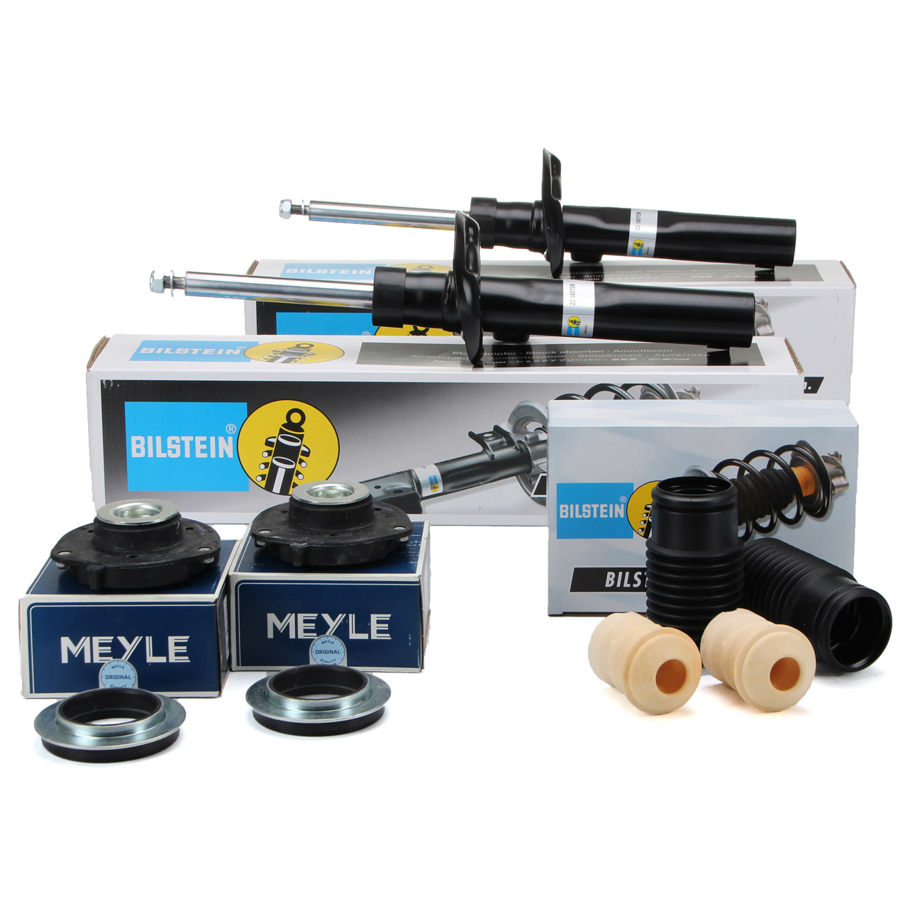 2x BILSTEIN B4 Stoßdämpfer + Staubschutz + Federbeinlager für SKODA Yeti 5L G06 vorne