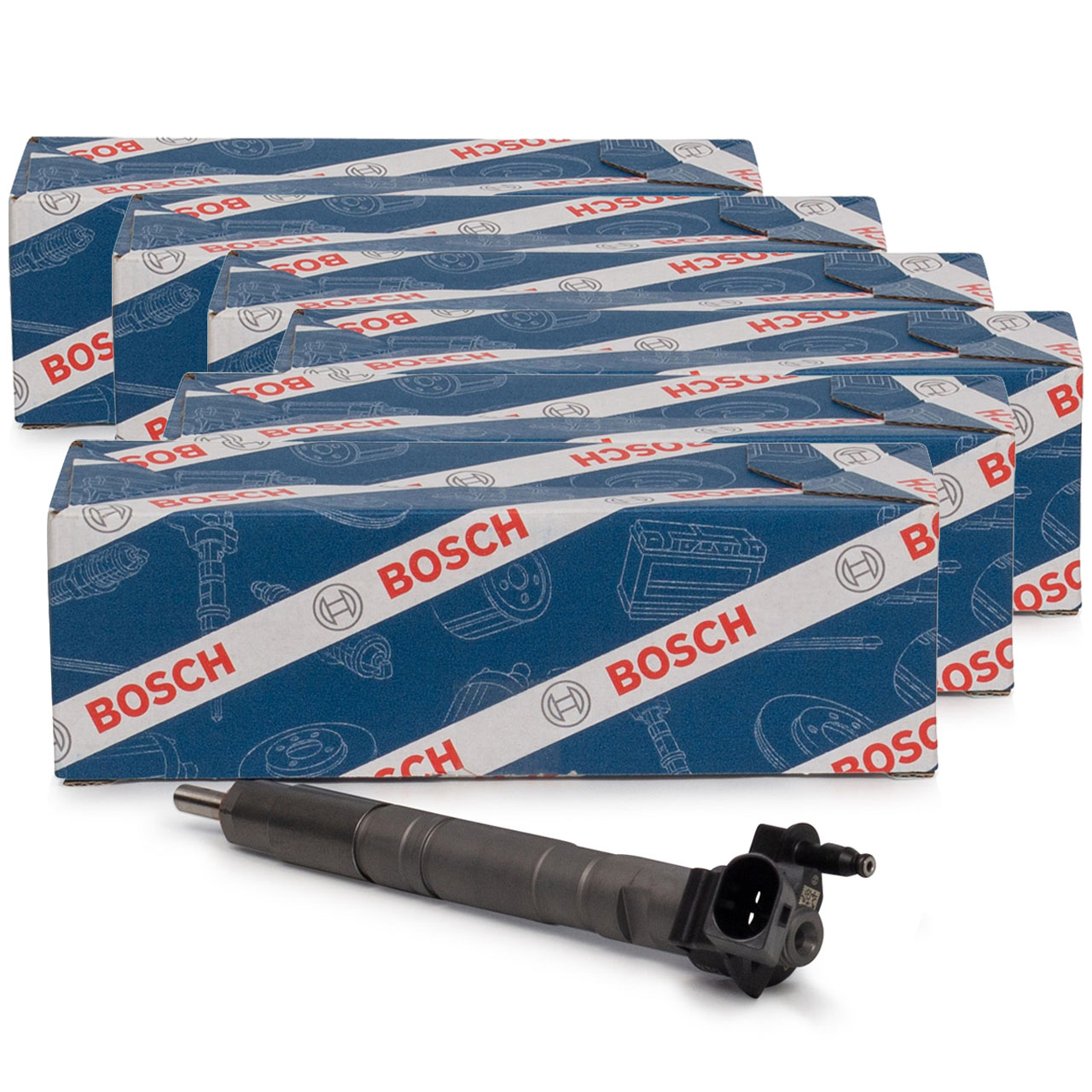 6x BOSCH Fuel Injector for AUDI A4, A6, A8, Q7, quattro, and VW Touareg 3.0 TDI