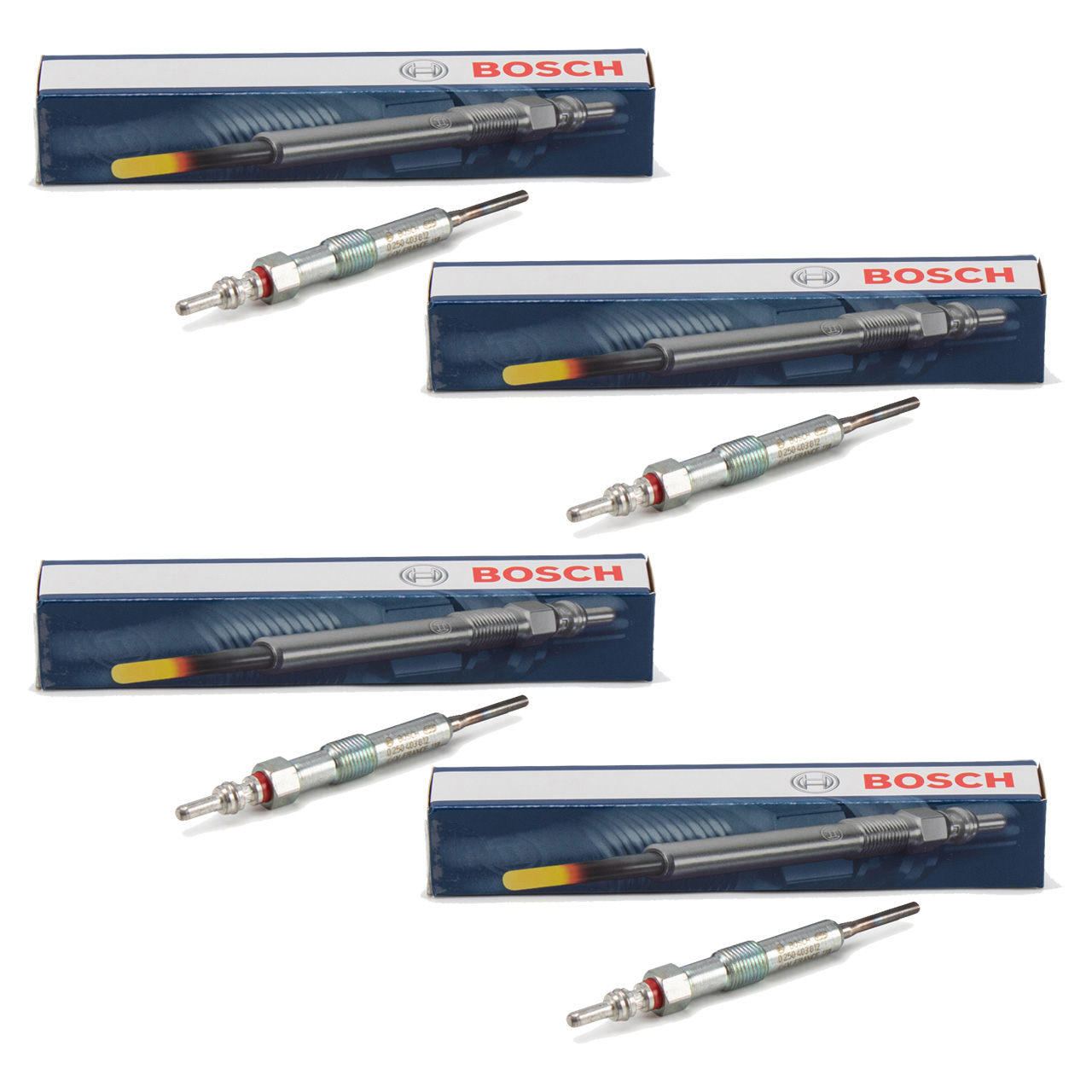 4x BOSCH 0250403012 Glühkerze für MERCEDES NISSAN DACIA RENAULT 1.5 Liter DIESEL