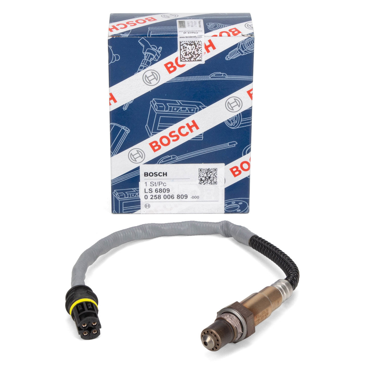BOSCH Downstream Lambda Sensor for BMW 5 Series E60, E61, 7 Series E65, N52 Engine, Cylinders 4-6, Part No. 11787544655