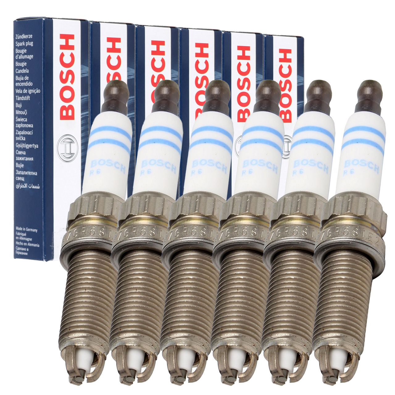 6x BOSCH ZGR6STE2 0242140507 Zündkerze für BMW 1er E88 E82 3er E90-93 5er N54 12120037244