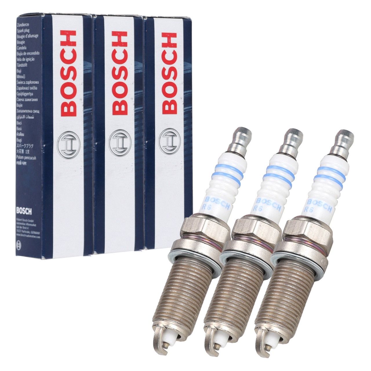 3x BOSCH FR8SE0 0242229797 Z&uuml;ndkerze f&uuml;r CITROEN C1 107 PM_ PN_ 1.0 68 PS