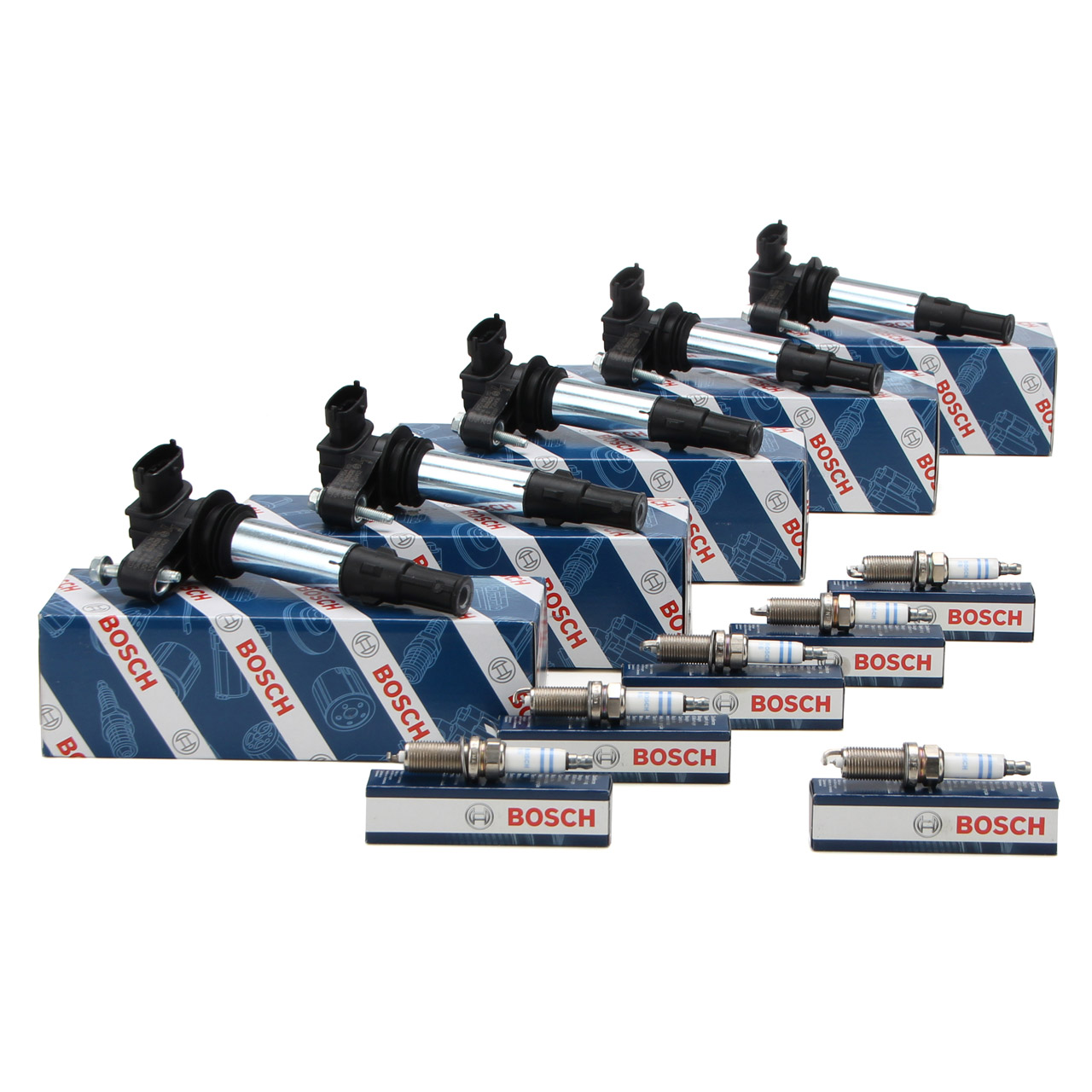 6x BOSCH ignition coils + 6x BOSCH spark plugs for OPEL Signum Vectra C 2.8 V6 Turbo OPC