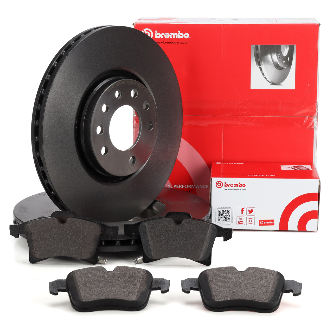 BREMBO Bremsscheiben + Bel&auml;ge f&uuml;r OPEL Astra H Corsa D E Zafira B vorne