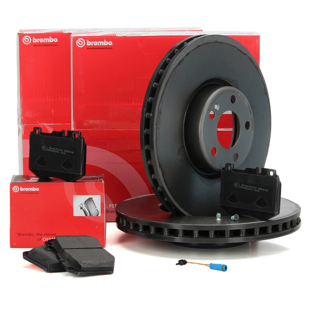 BREMBO Brake Discs + Pads + Wako for MERCEDES E-Class W213 S213 GLC C235 X253 (Front)