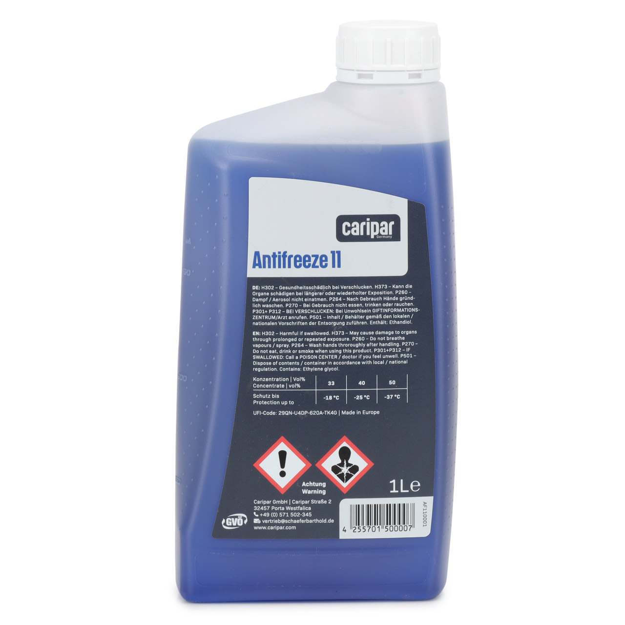 4L 4 Liter CARIPAR ANTIFREEZE 11 Frostschutz Kühlerfrostschutz  