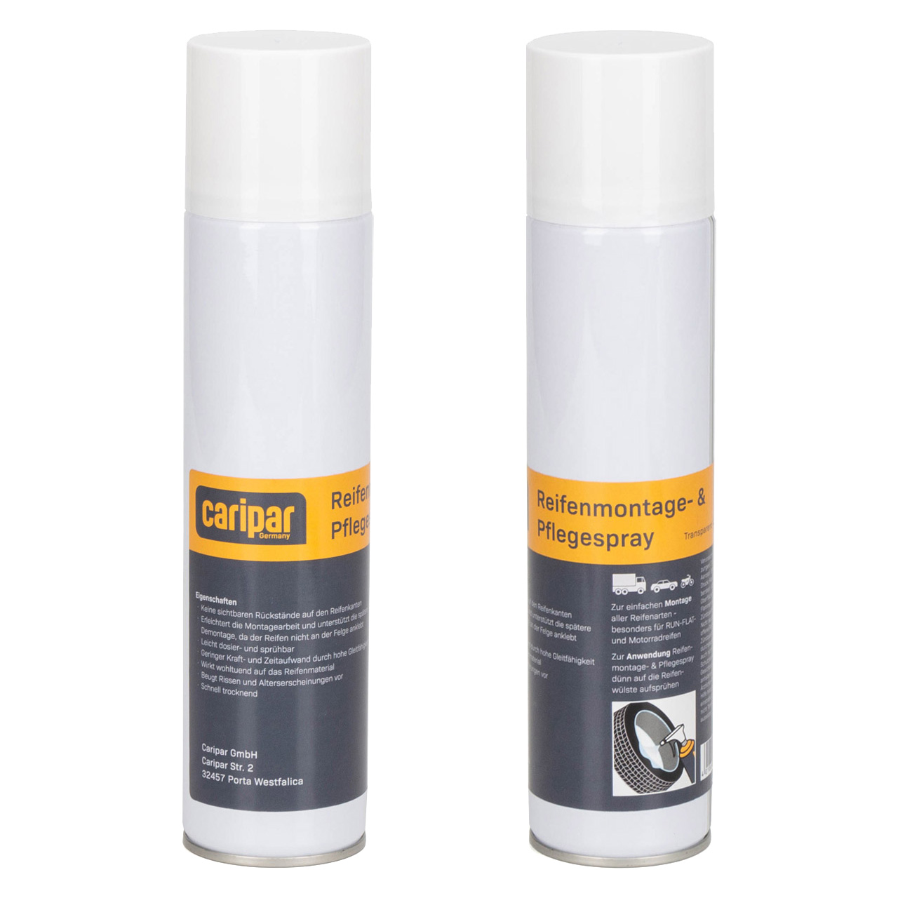 2x 400ml CARIPAR Reifenmontagespray Montagespray Demontage Spray  