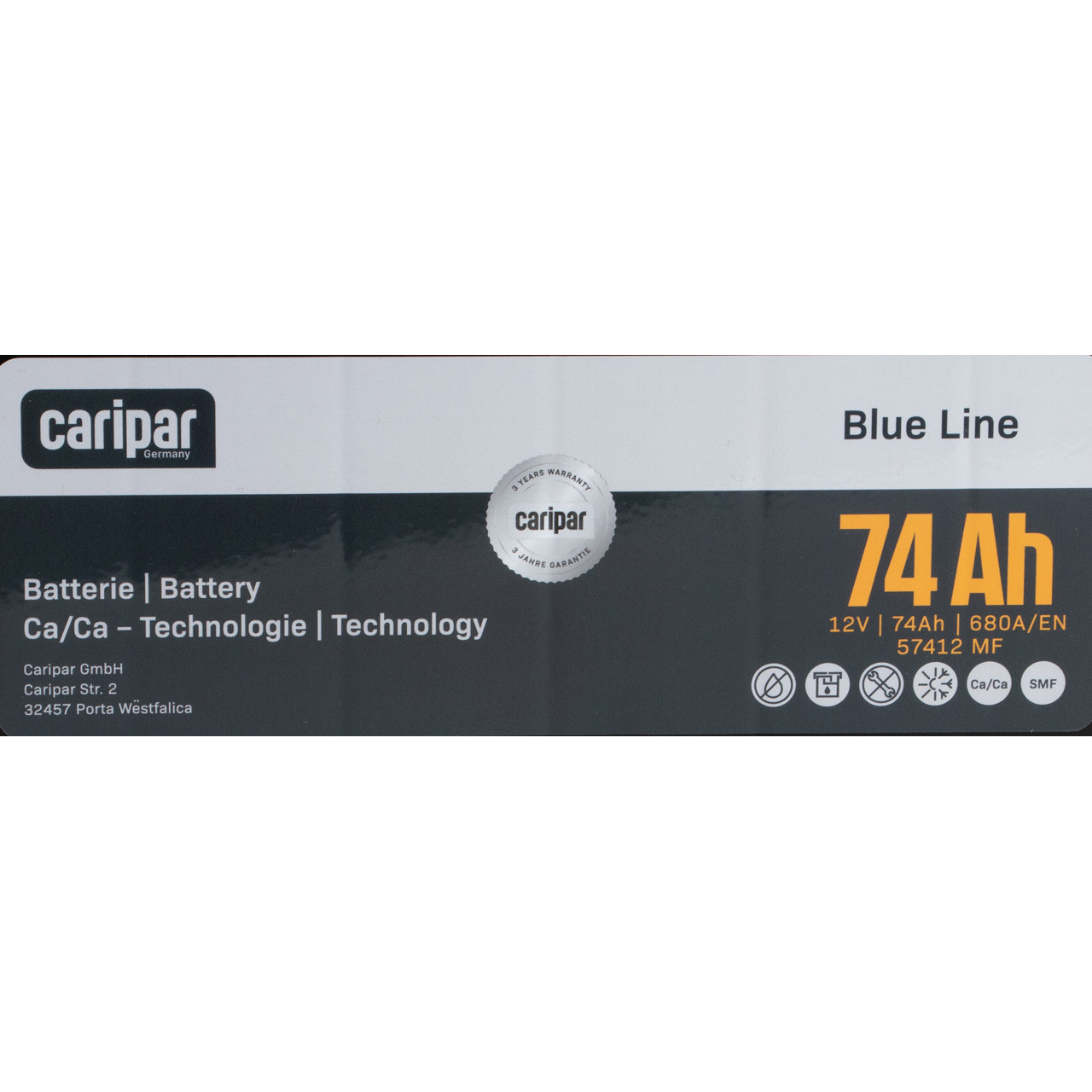 CARIPAR BLUE LINE PKW KFZ Autobatterie Starterbatterie 12V 74Ah 680A/EN B13