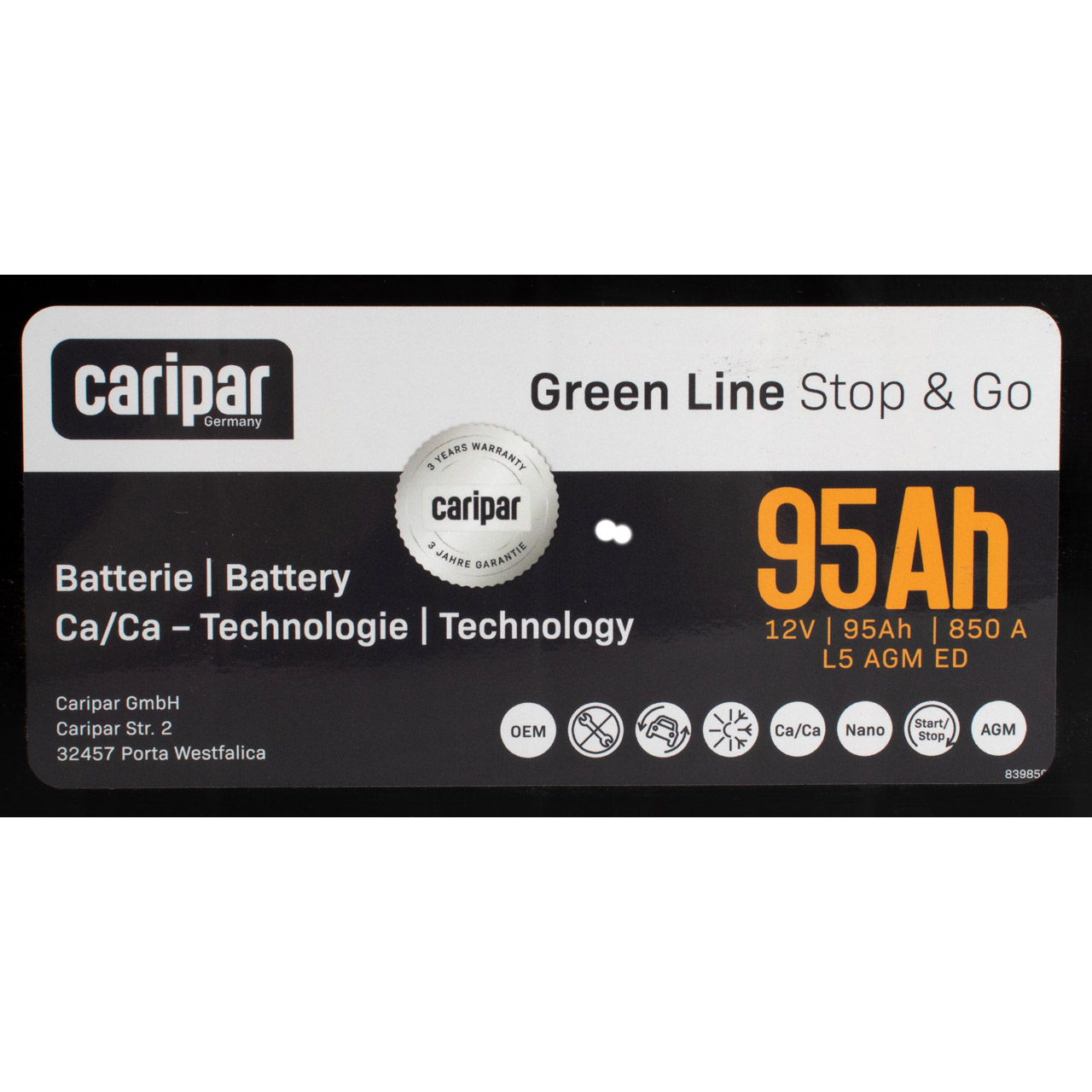 CARIPAR Starterbatterien / Autobatterien - 