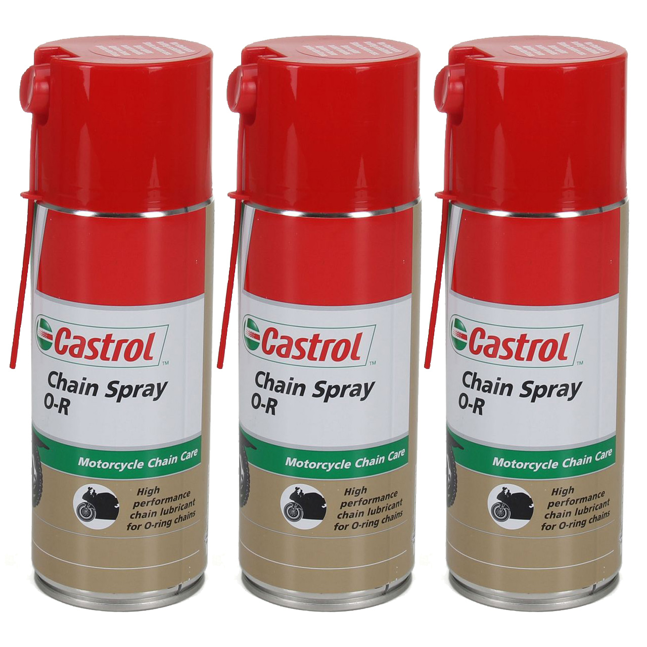 CASTROL Chain Spray O-R Kettenspray Kettenfett Fettspray Motorrad 3x 400ml