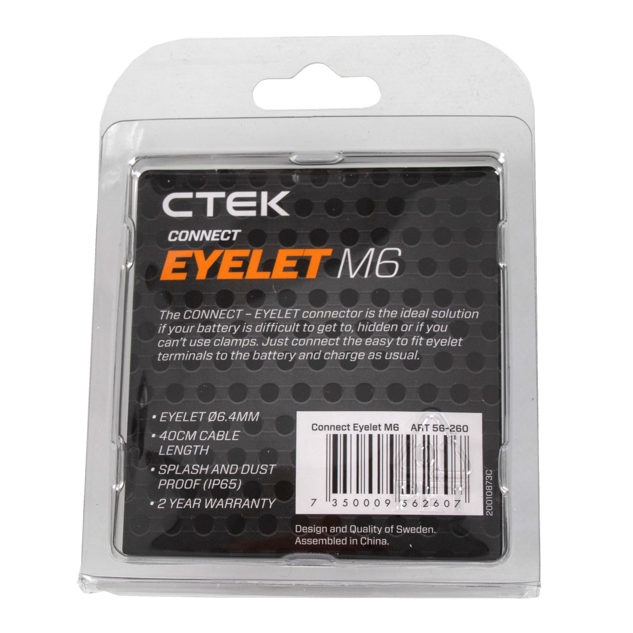 CTEK CONNECT EYELET M6 Schnellkontaktkabel Starthilfekabel 40cm ÖSE M6 6,4mm