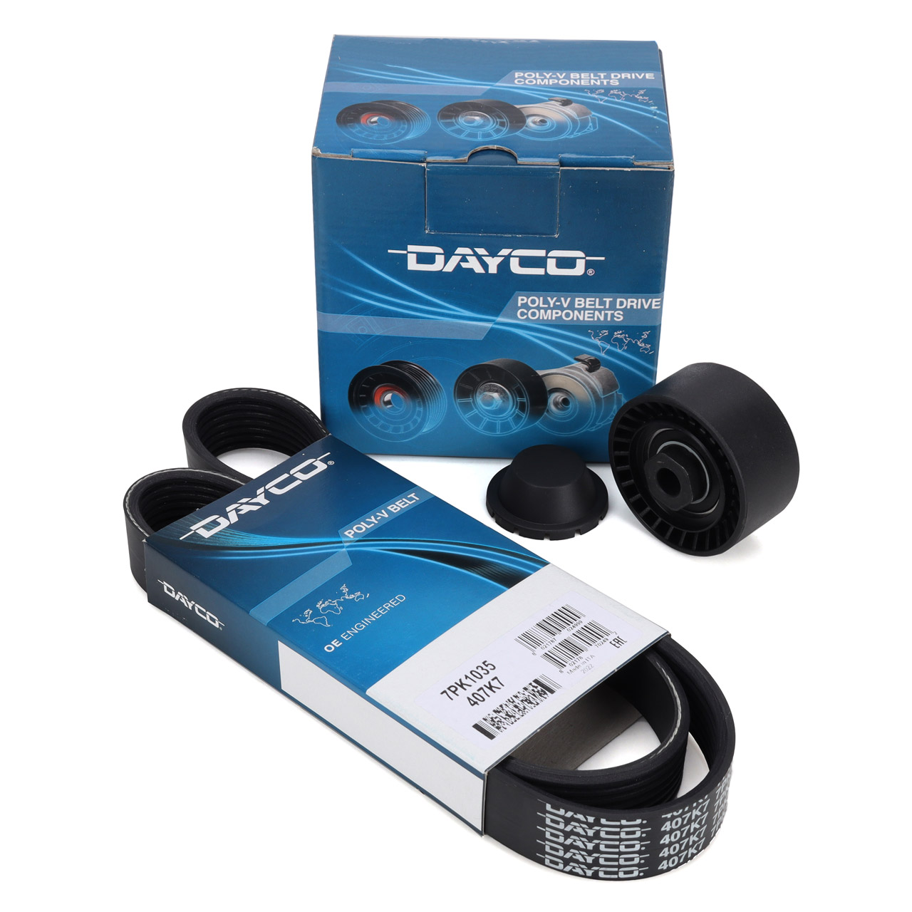 DAYCO Keilrippenriemen + Spannrolle RENAULT Clio 3 Modus Twingo 2 Wind 1.2 58-103 PS