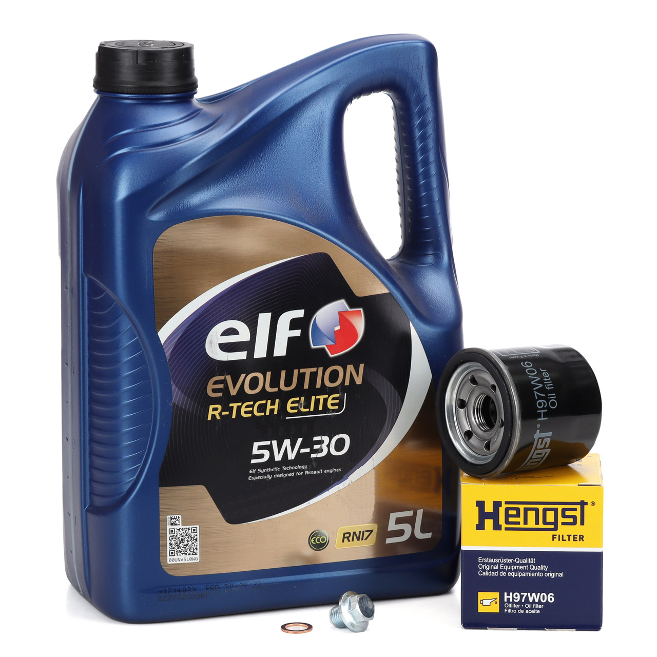 5L elf Evolution R-TECH ELITE 5W-30 + HENGST Ölfilter für RENAULT DACIA 1.6/2.0 TCe