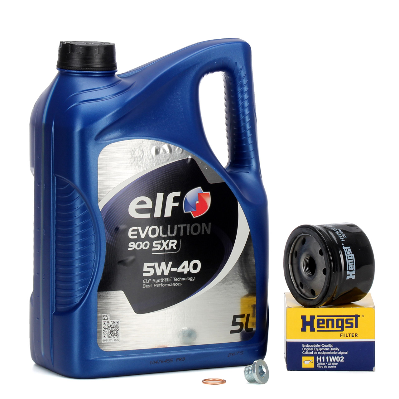 5L elf Evolution 900 SXR 5W-40 Motoröl + HENGST Ölfilter für NISSAN OPEL RENAULT