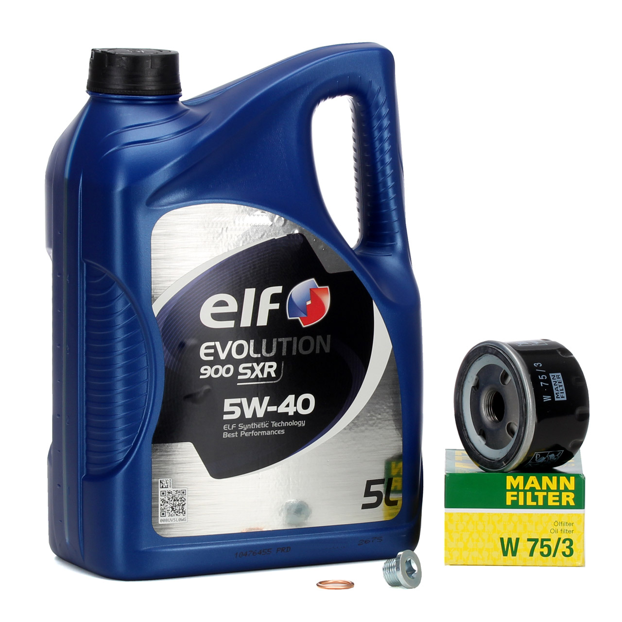 5L elf Evolution 900 SXR 5W-40 Motoröl + MANN Ölfilter für NISSAN OPEL RENAULT