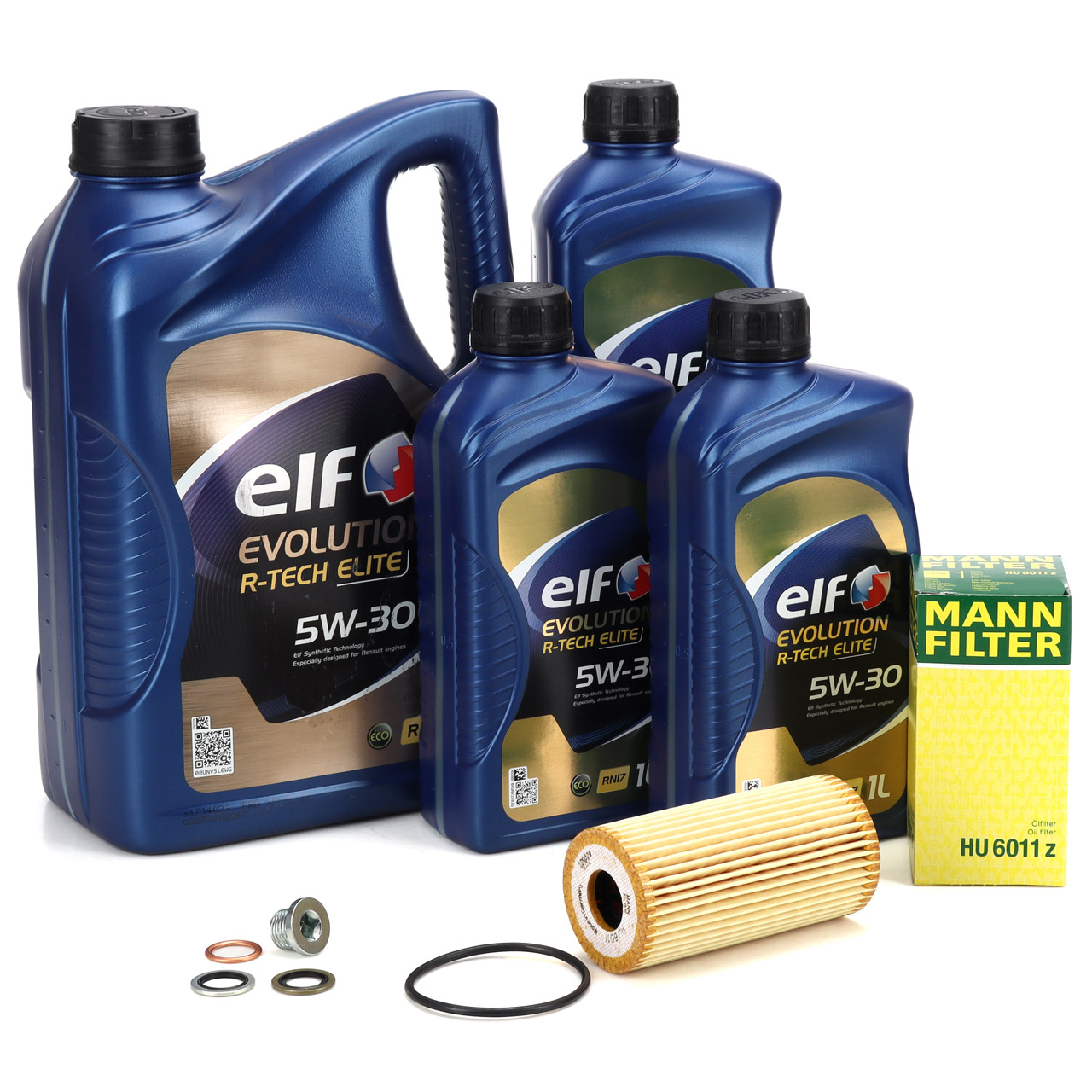8L elf Evolution R-TECH ELITE 5W-30 Motoröl + MANN Ölfilter RENAULT Master 3 2.3 dCi