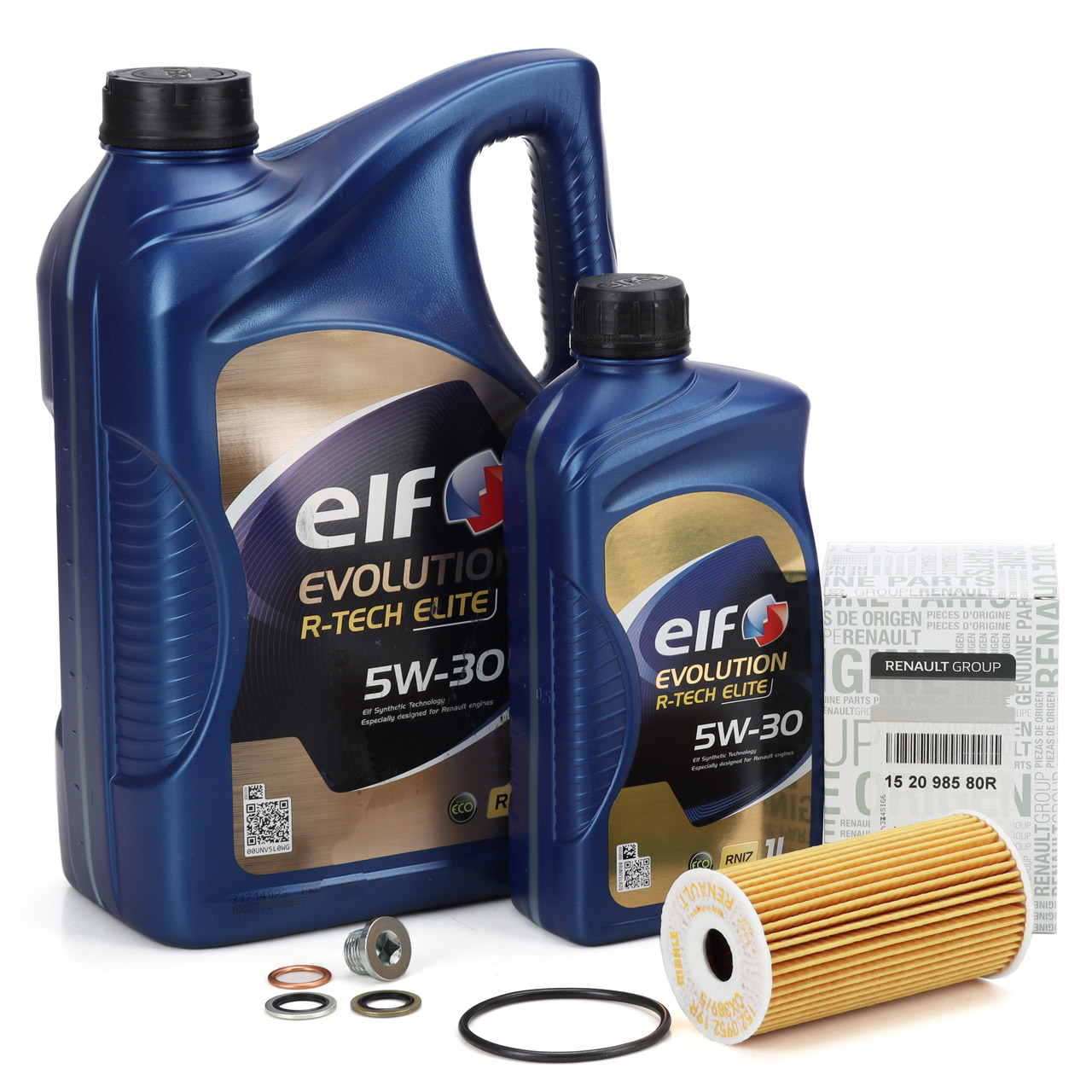 6L elf Evolution R-TECH ELITE 5W-30 Motoröl + ORIGINAL Ölfilter RENAULT 1.6/1.7/1.8 dCi