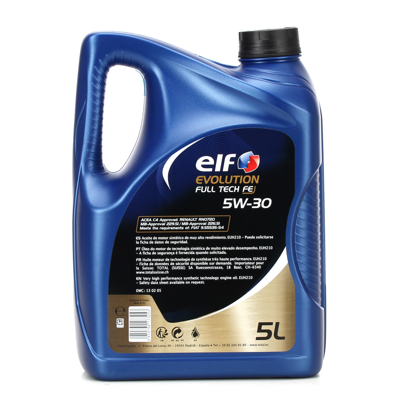 5L 5 Liter elf Evolution Full-Tech FE 5W-30 Motoröl Öl RENAULT RN0720 MB 226.51