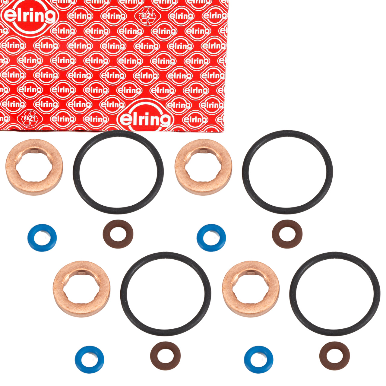 4x ELRING 883.670 Dichtungssatz Einspritzventil für VW Golf 6 Passat B6 B7 Polo 5 1.6 TDI