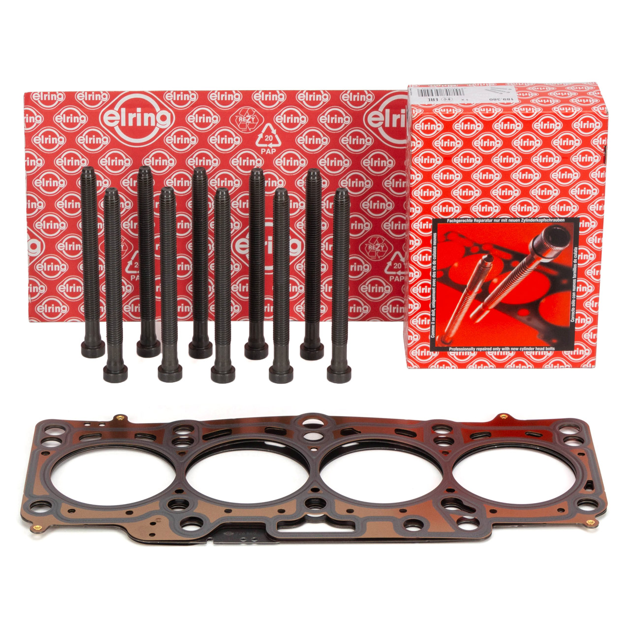 ELRING Zylinderkopfdichtung + Schrauben f&uuml;r VW Golf 6 Passat B7 Tiguan Touran T5 2.0 TDI