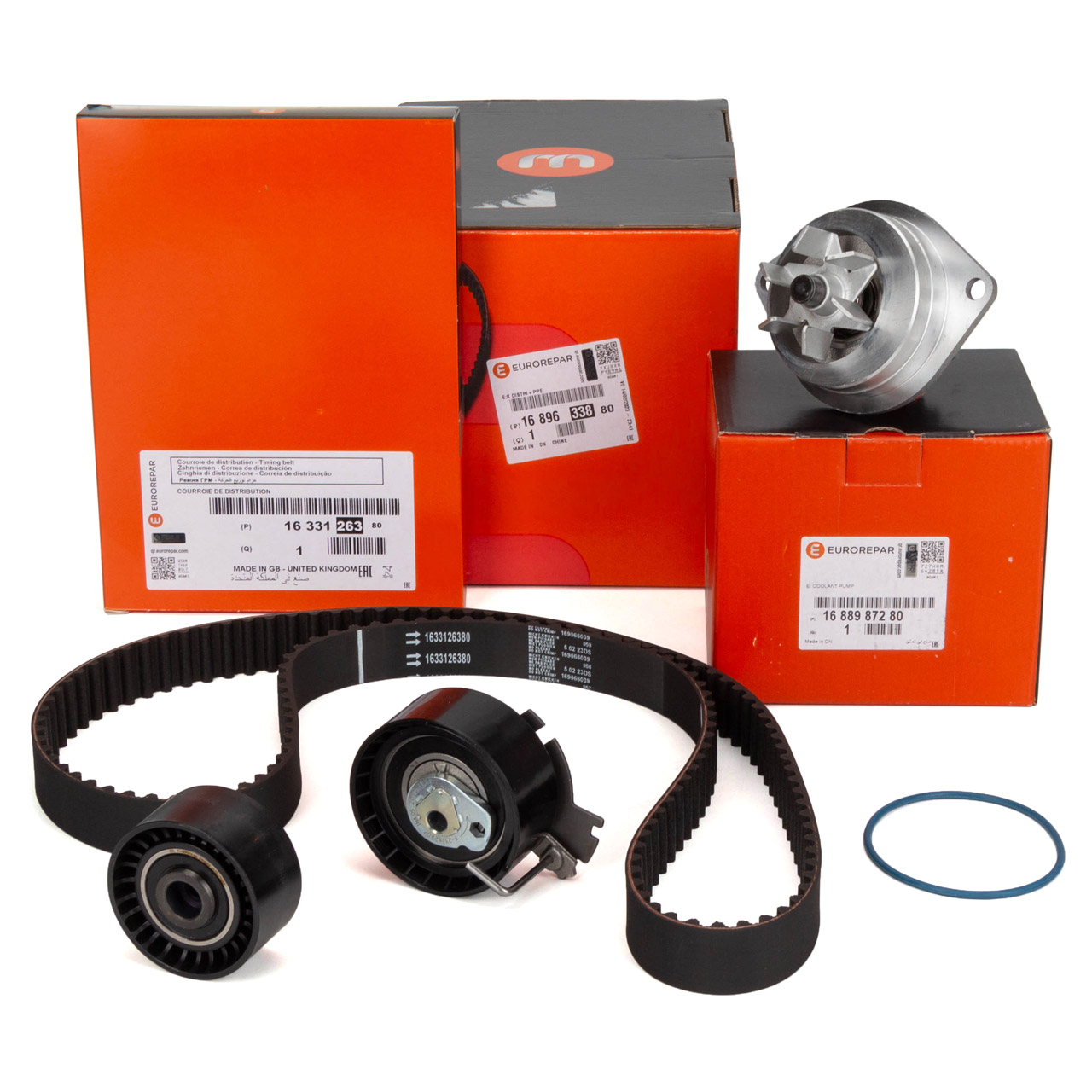 EUROREPAR Zahnriemensatz + Wasserpumpe CITROEN PEUGEOT 1.6 / 16V 