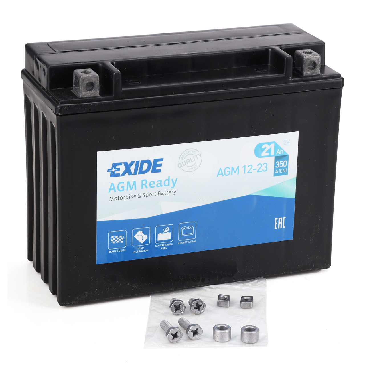 EXIDE 4922 AGM12-23 AGM Ready Autobatterie Batterie Starterbatterie 12V 12V 21Ah EN350A