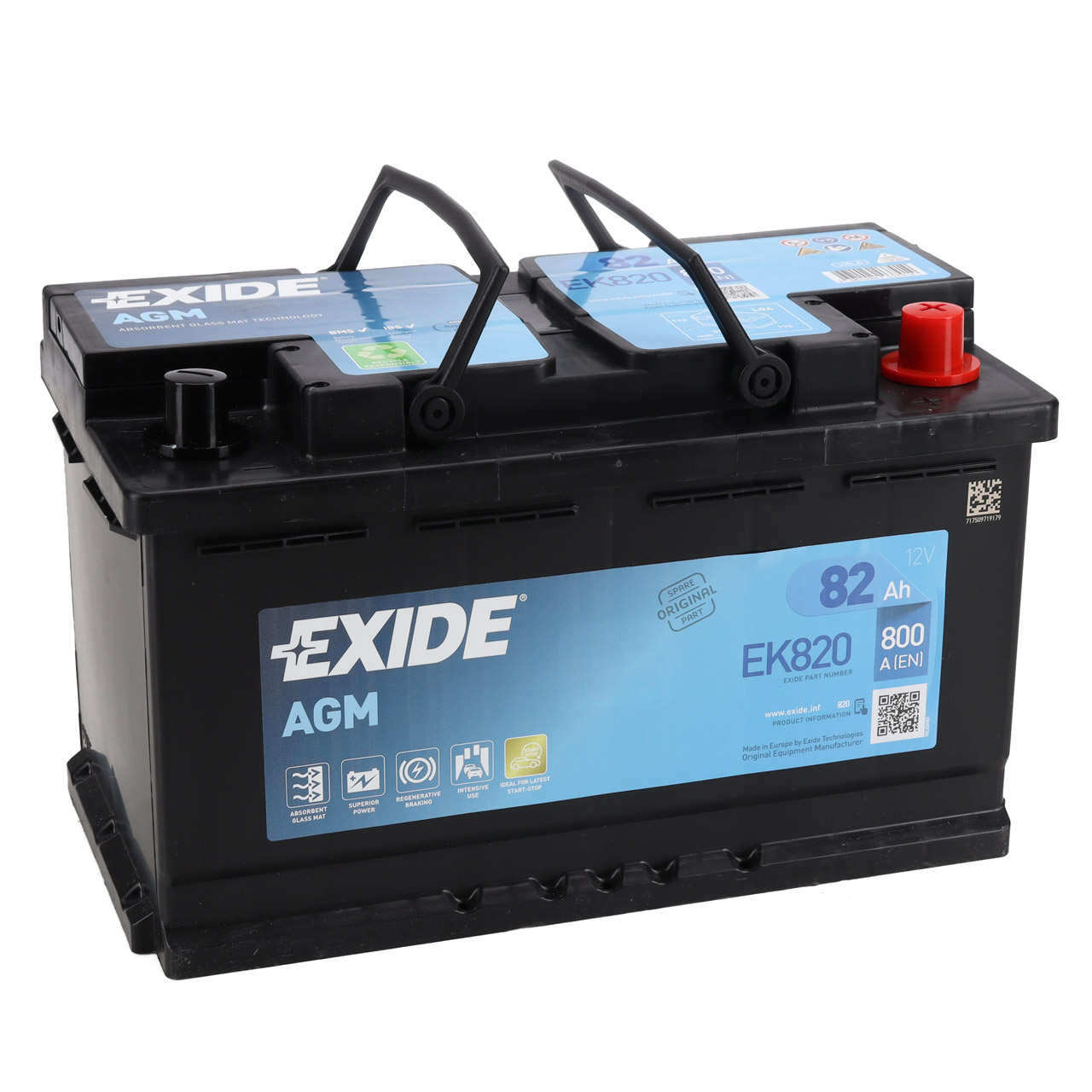 EXIDE Starterbatterien / Autobatterien - EK820 