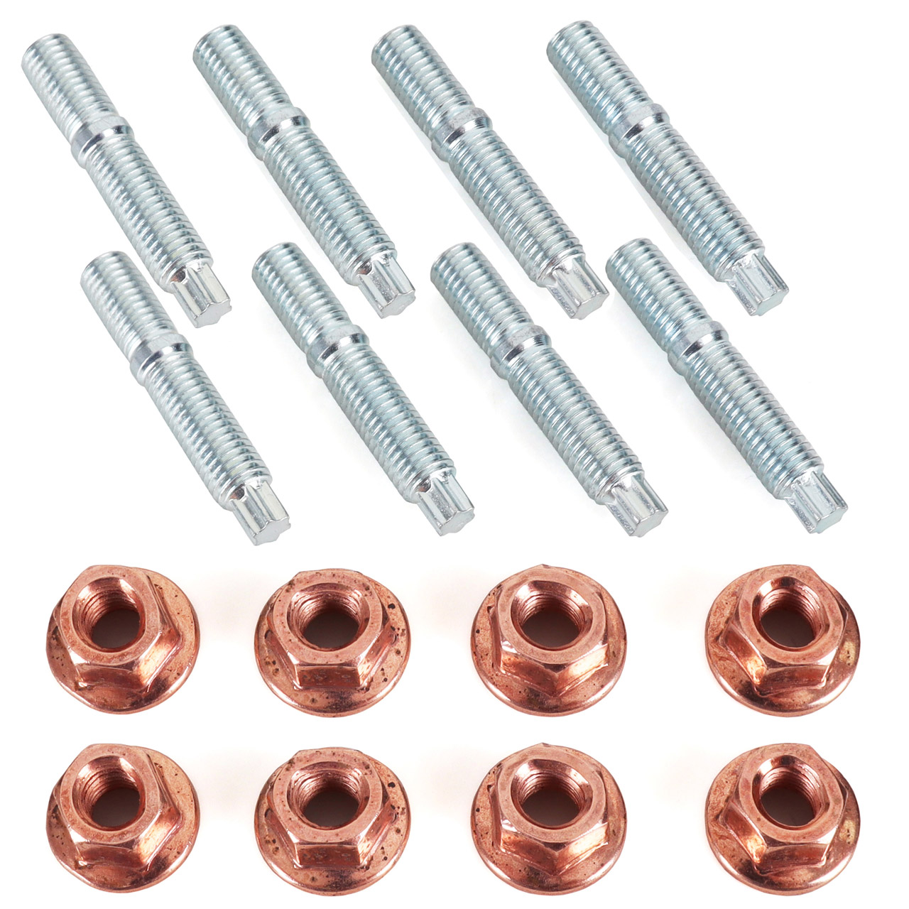 8x FA1 Stiftschraube Stehbolzen Abgaskr&uuml;mmer M7 11127593376 + Kupfermutter f&uuml;r BMW